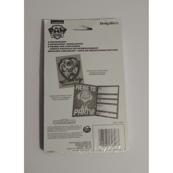 Paw Patrol Birthday Invitations - Picture 2 of 2
